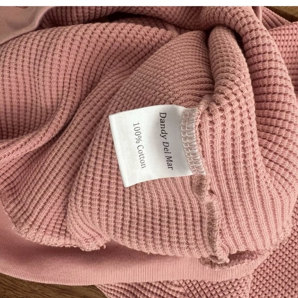 Dandy Del Mar “THE CANNES WAFFLE KNIT SHIRT - SPANISH ROSE” - Picture 4 of 4